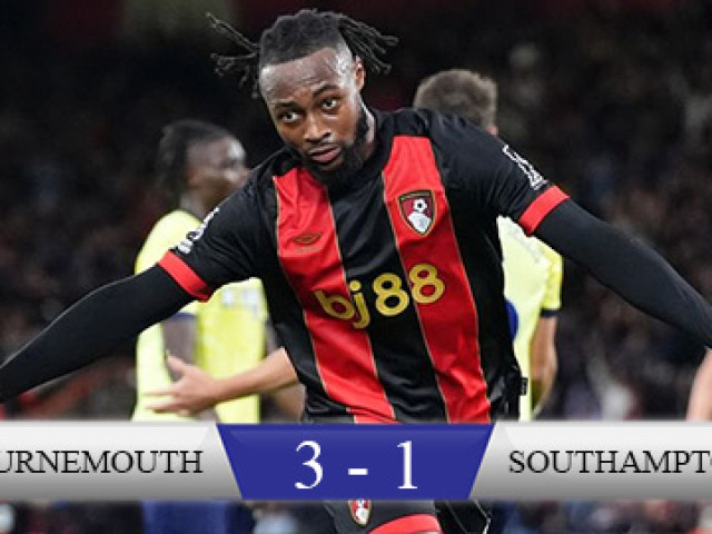 Kết quả trận đấu giữa Bournemouth và Southampton có tỷ số 3-1 nghiêng về đội chủ nhà